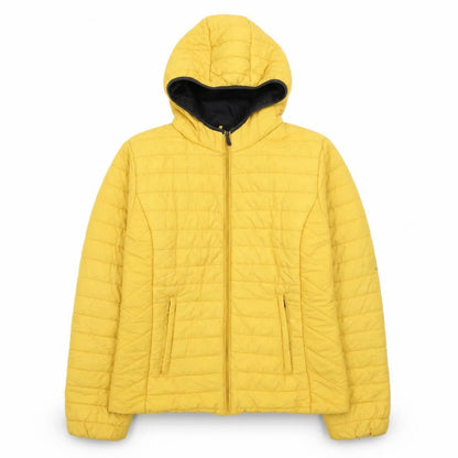 Womens UK Size 12 Stradivarius Yellow Puffer Jacket