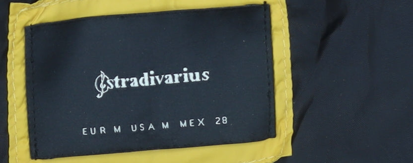 Womens UK Size 12 Stradivarius Yellow Puffer Jacket