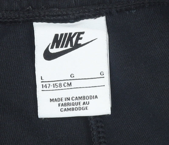Boys UK Size L Nike Regular Fit Jogger Black Trousers