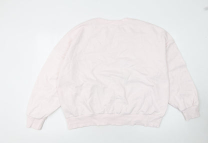 Womens UK Size L Disney Pink Pullover Sweatshirt