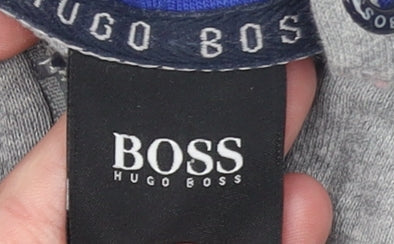 Mens UK Size S HUGO BOSS Grey Full Zip Hoodie