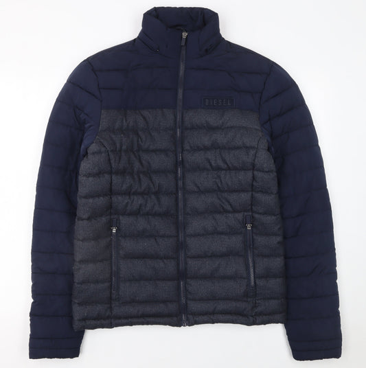 Mens UK Size S Diesel Blue Puffer Jacket