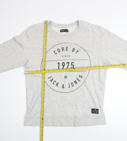 Mens UK Size L JACK & JONES Grey Pullover Sweatshirt