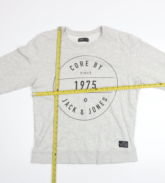 Mens UK Size L JACK & JONES Grey Pullover Sweatshirt
