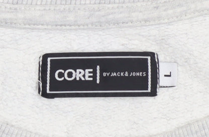 Mens UK Size L JACK & JONES Grey Pullover Sweatshirt