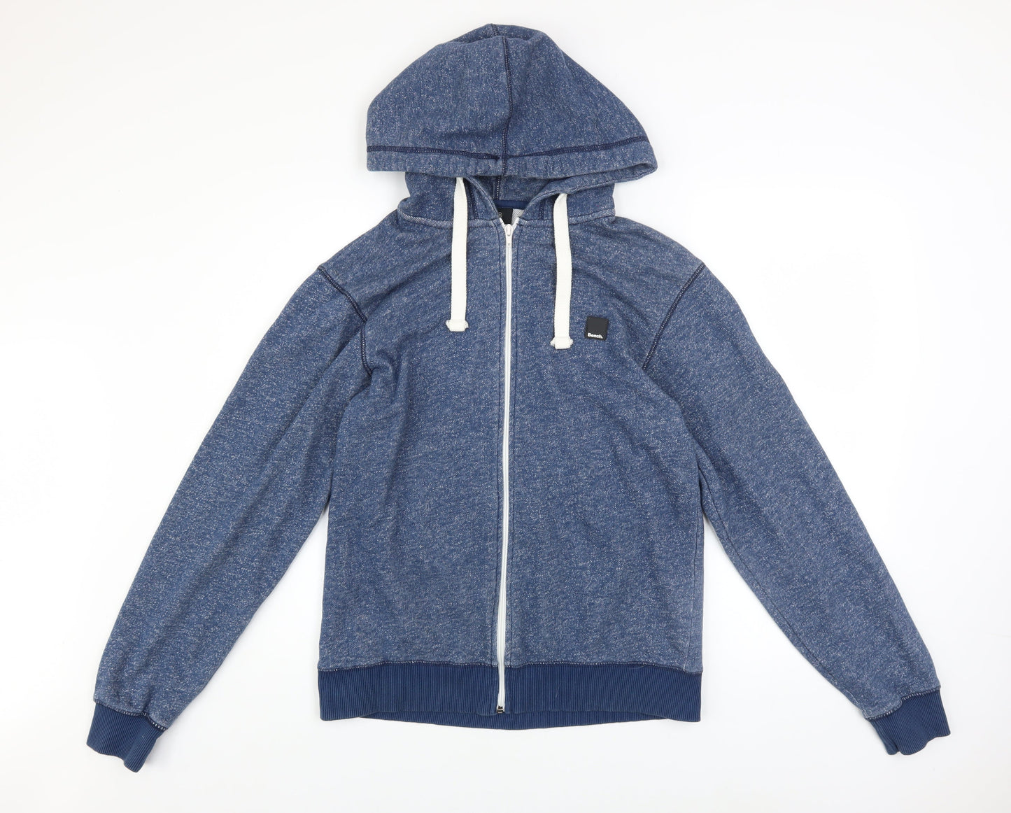 Mens UK Size M Bench Blue Full Zip Hoodie
