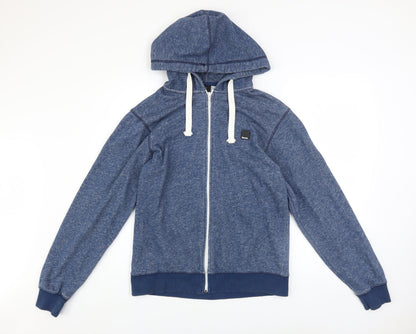 Mens UK Size M Bench Blue Full Zip Hoodie