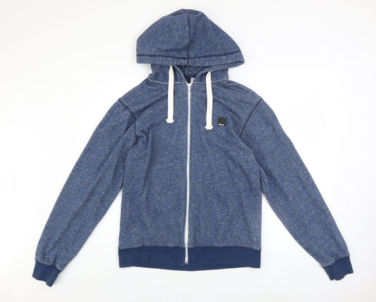 Mens UK Size M Bench Blue Full Zip Hoodie
