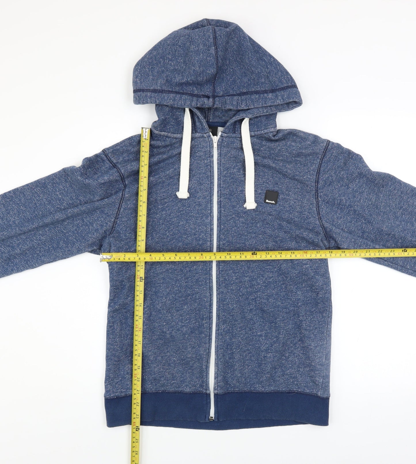 Mens UK Size M Bench Blue Full Zip Hoodie