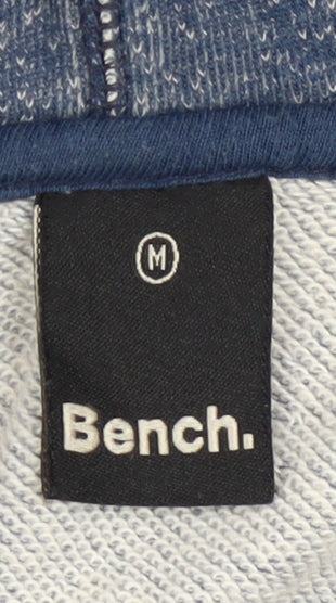 Mens UK Size M Bench Blue Full Zip Hoodie