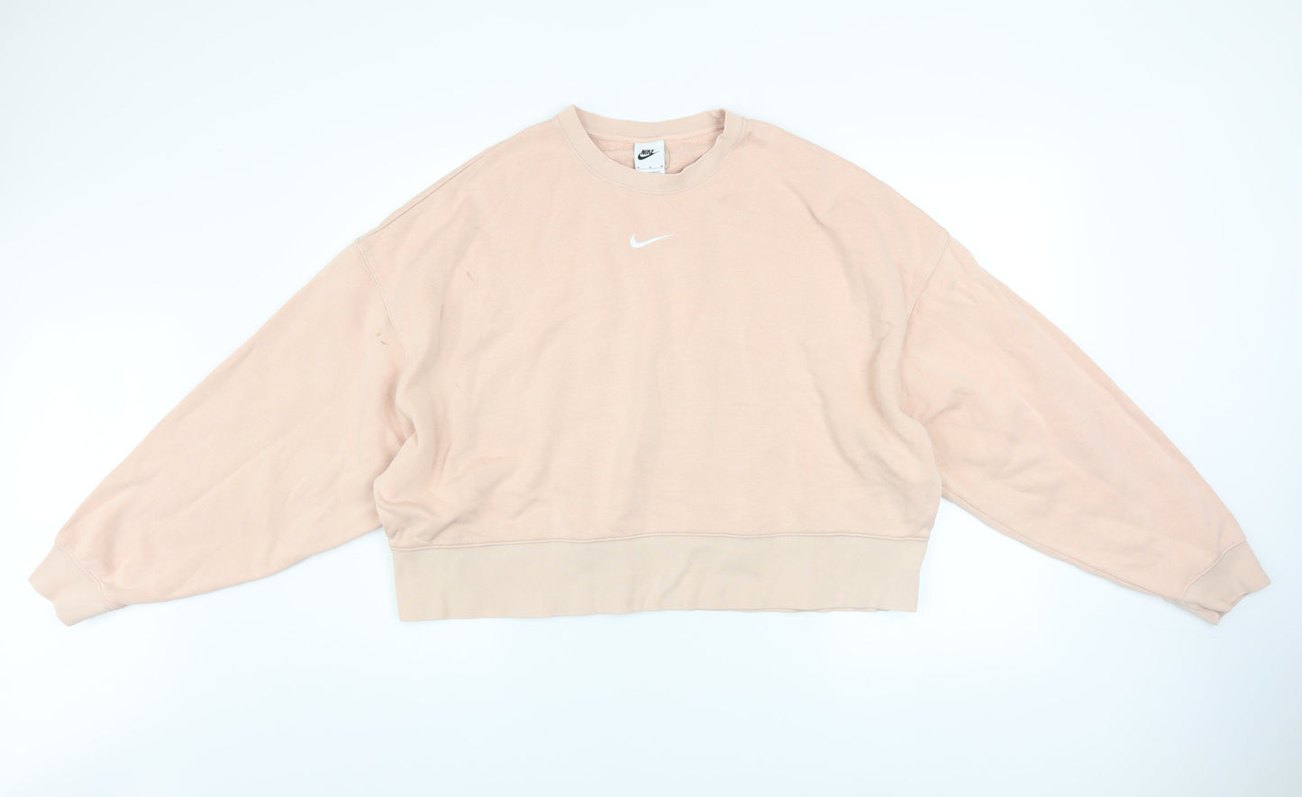 Womens UK Size M Nike Beige Pullover Sweatshirt
