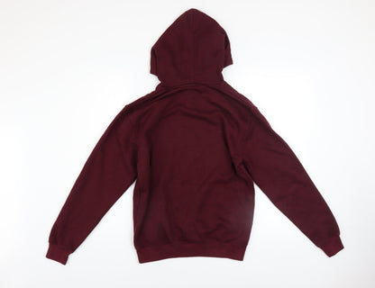 Womens UK Size XL Eat Sleep Shop Repeat Red Pullover Hoodie