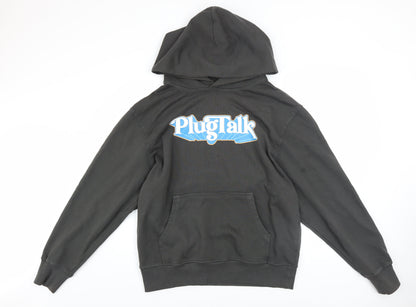 Mens UK Size M PlugTalk Black Pullover Hoodie