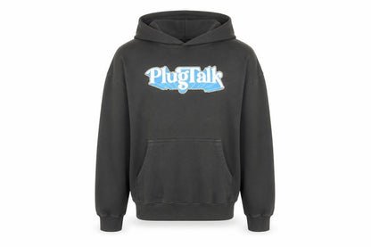 Mens UK Size M PlugTalk Black Pullover Hoodie