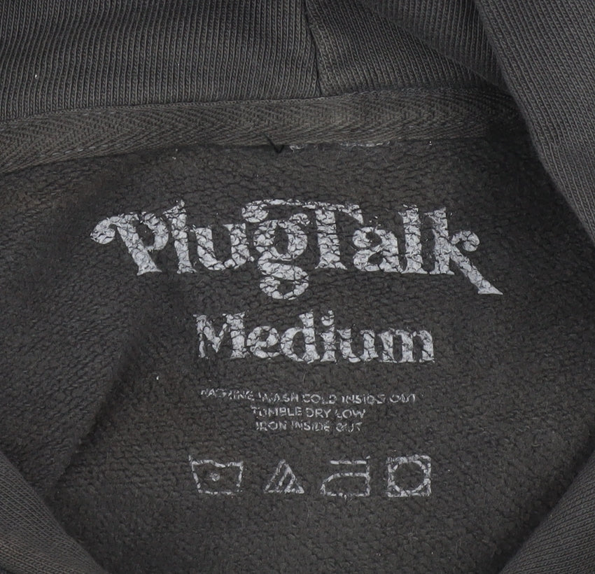 Mens UK Size M PlugTalk Black Pullover Hoodie