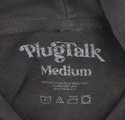 Mens UK Size M PlugTalk Black Pullover Hoodie