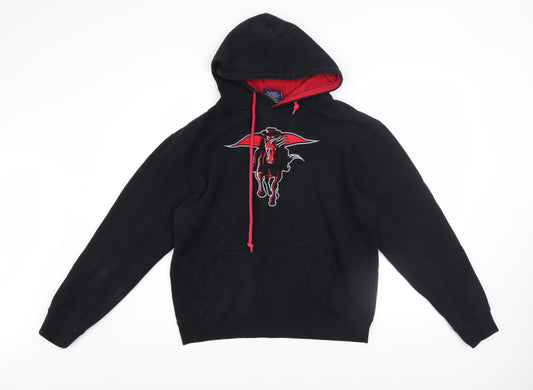 Mens UK Size M Campus Heritage Black Pullover Hoodie