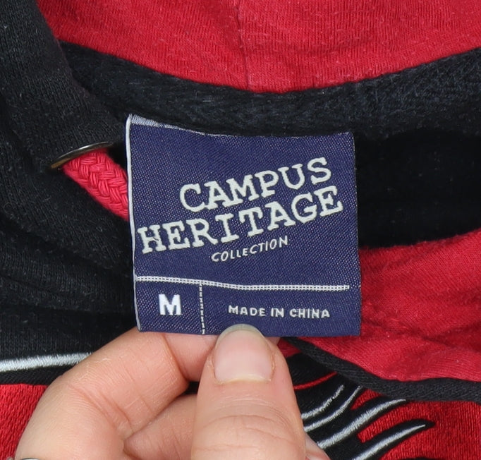 Mens UK Size M Campus Heritage Black Pullover Hoodie