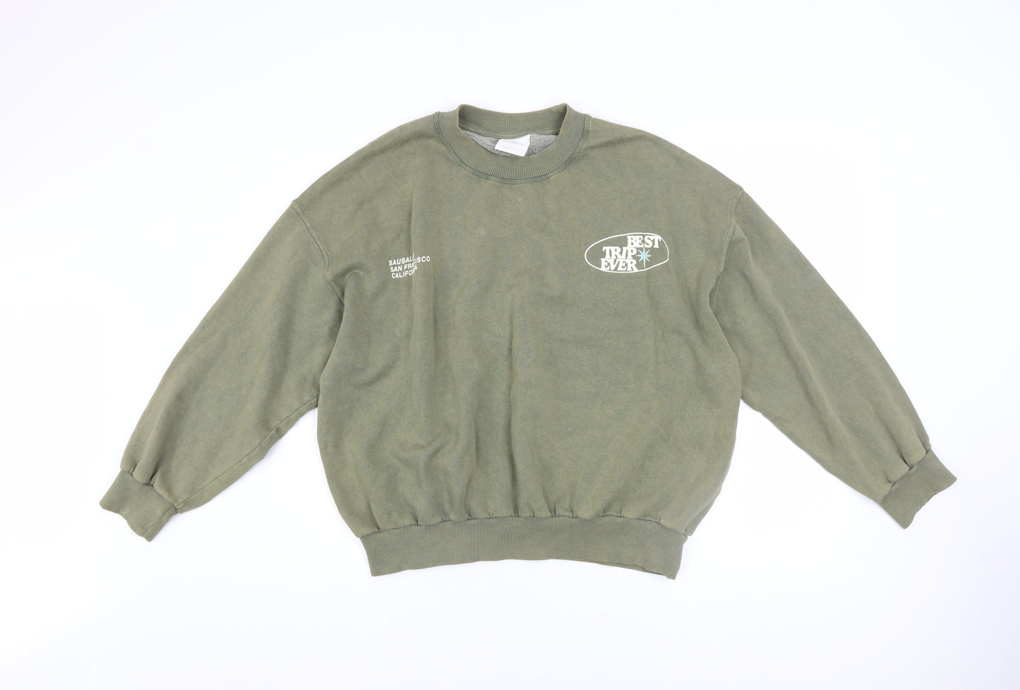 Womens UK Size XS Pacific Republic Green Pullover Sweatshirt