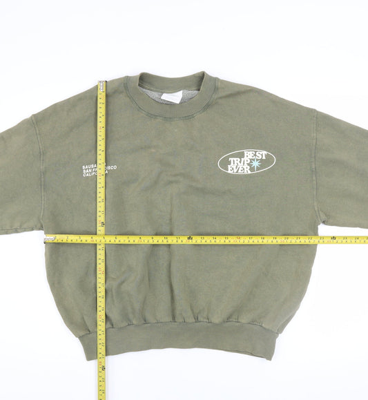Womens UK Size XS Pacific Republic Green Pullover Sweatshirt