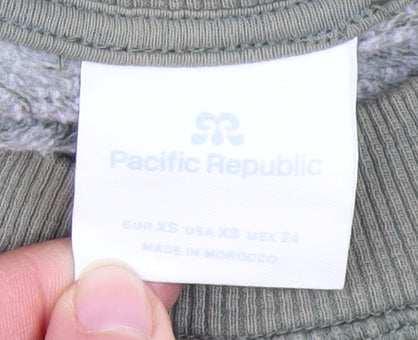 Womens UK Size XS Pacific Republic Green Pullover Sweatshirt
