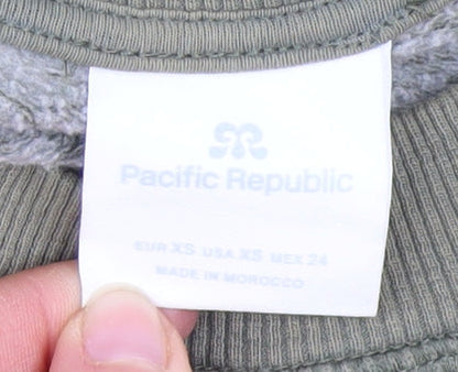 Womens UK Size XS Pacific Republic Green Pullover Sweatshirt