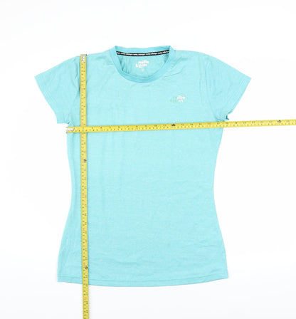 Womens UK Size M millie & gym Blue Running Gym & Training Fitness Yoga T-Shirt