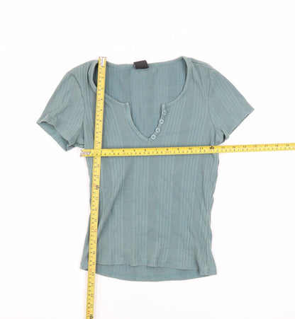 Womens UK Size M Urban Outfitters Green Basic T-Shirt