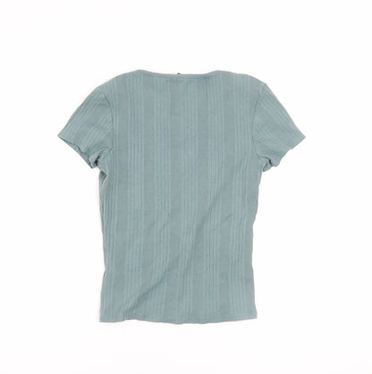 Womens UK Size M Urban Outfitters Green Basic T-Shirt