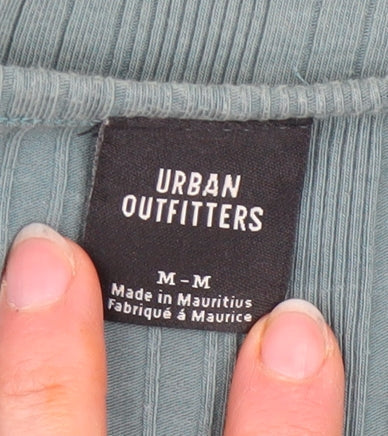 Womens UK Size M Urban Outfitters Green Basic T-Shirt