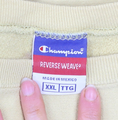 Mens UK Size 2XL Champion Beige Pullover Sweatshirt