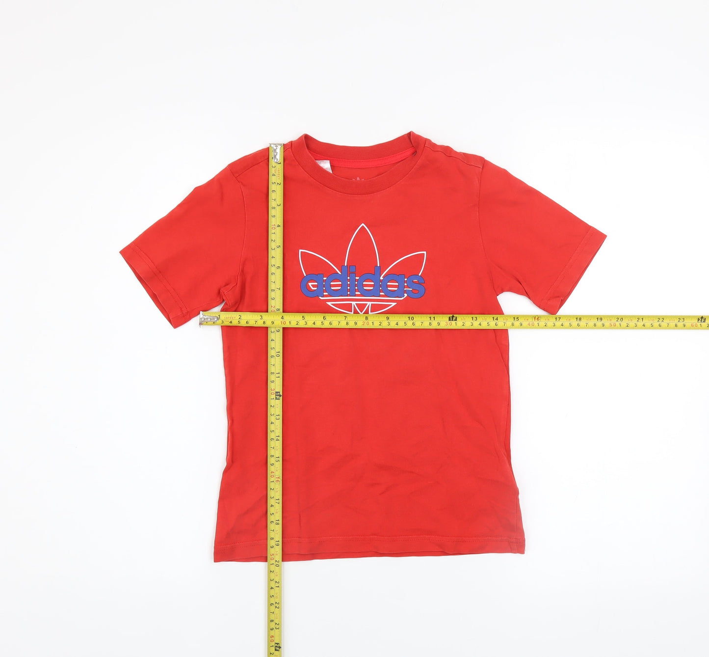 Boys UK Size 6-7 Years adidas Red Basic T-Shirt