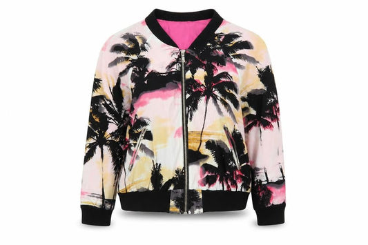 Womens UK Size 8 River Island Multicoloured Bomber Jacket