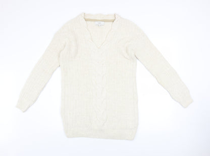 Womens UK Size 10 NEXT Ivory Pullover Jumper