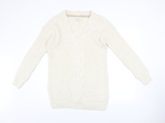 Womens UK Size 10 NEXT Ivory Pullover Jumper