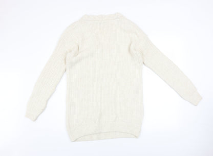 Womens UK Size 10 NEXT Ivory Pullover Jumper