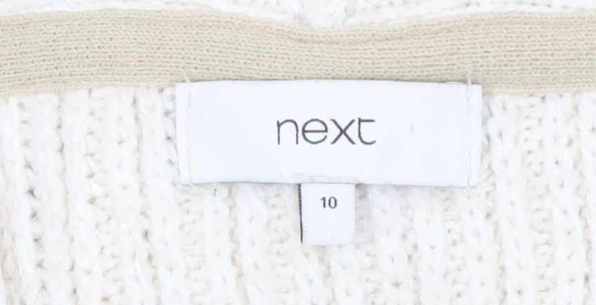 Womens UK Size 10 NEXT Ivory Pullover Jumper