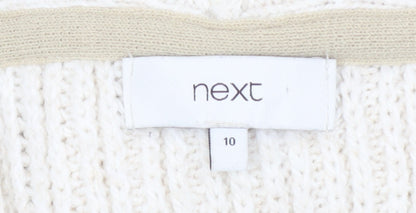 Womens UK Size 10 NEXT Ivory Pullover Jumper
