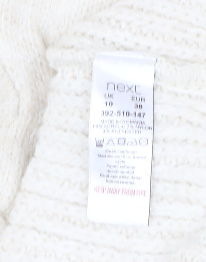Womens UK Size 10 NEXT Ivory Pullover Jumper