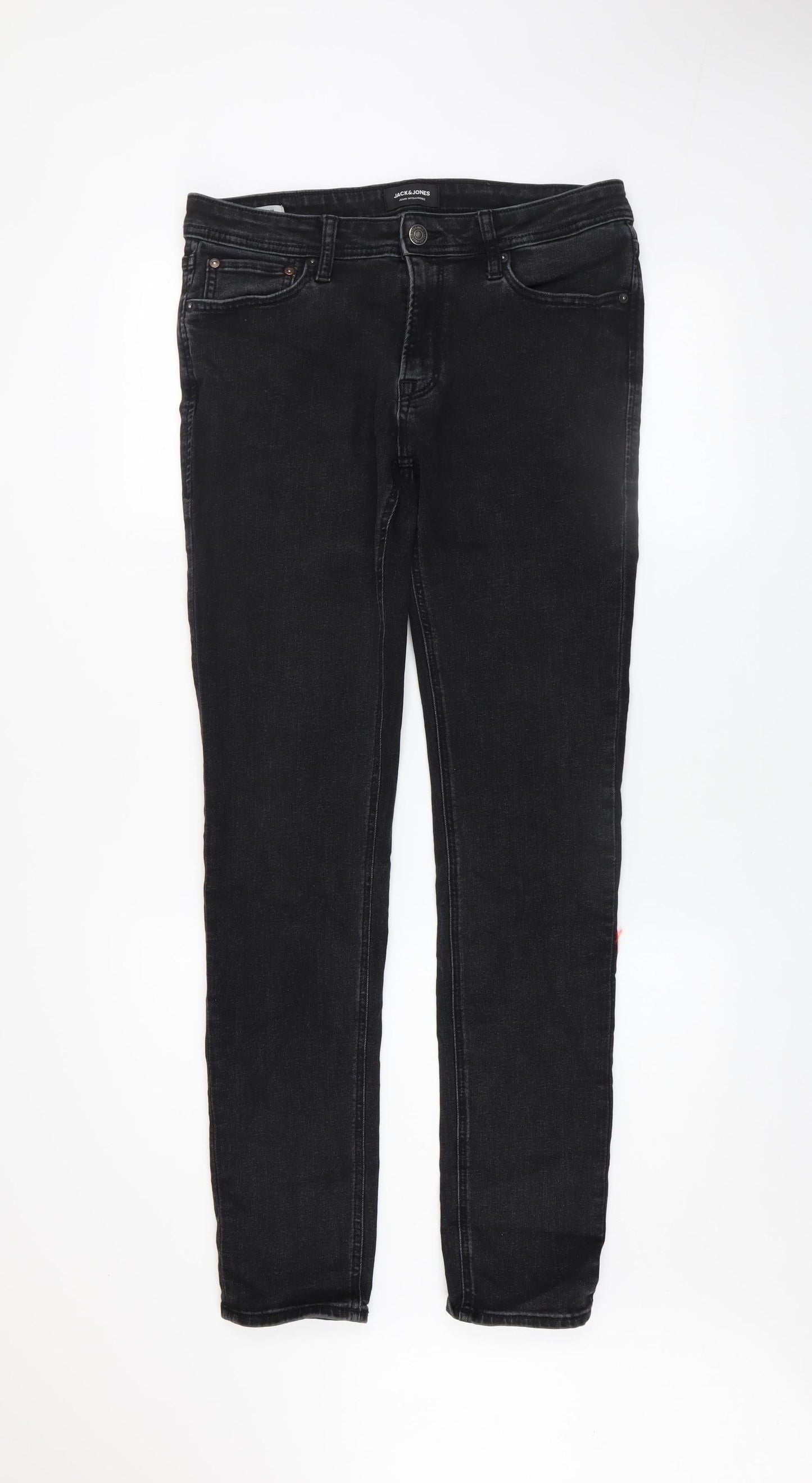 Mens UK Size M JACK & JONES Slim Fit Skinny Black Jeans