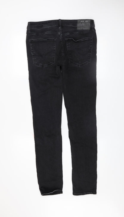 Mens UK Size M JACK & JONES Slim Fit Skinny Black Jeans
