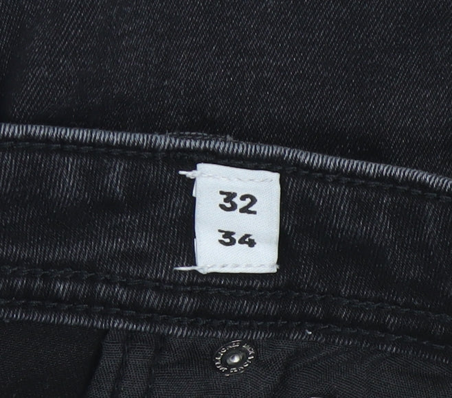 Mens UK Size M JACK & JONES Slim Fit Skinny Black Jeans