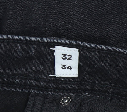 Mens UK Size M JACK & JONES Slim Fit Skinny Black Jeans