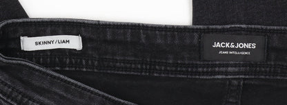 Mens UK Size M JACK & JONES Slim Fit Skinny Black Jeans
