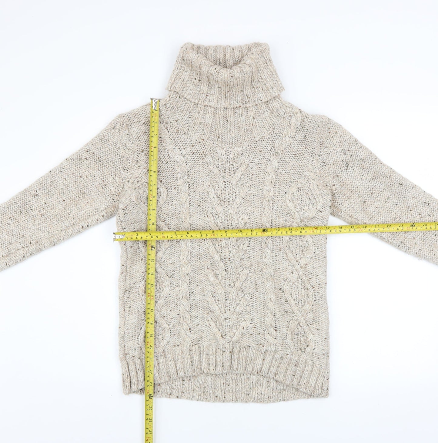 Womens UK Size L Gallery Beige Pullover Jumper