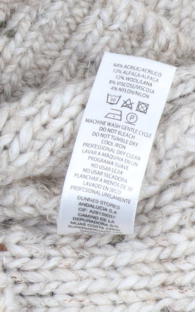 Womens UK Size L Gallery Beige Pullover Jumper