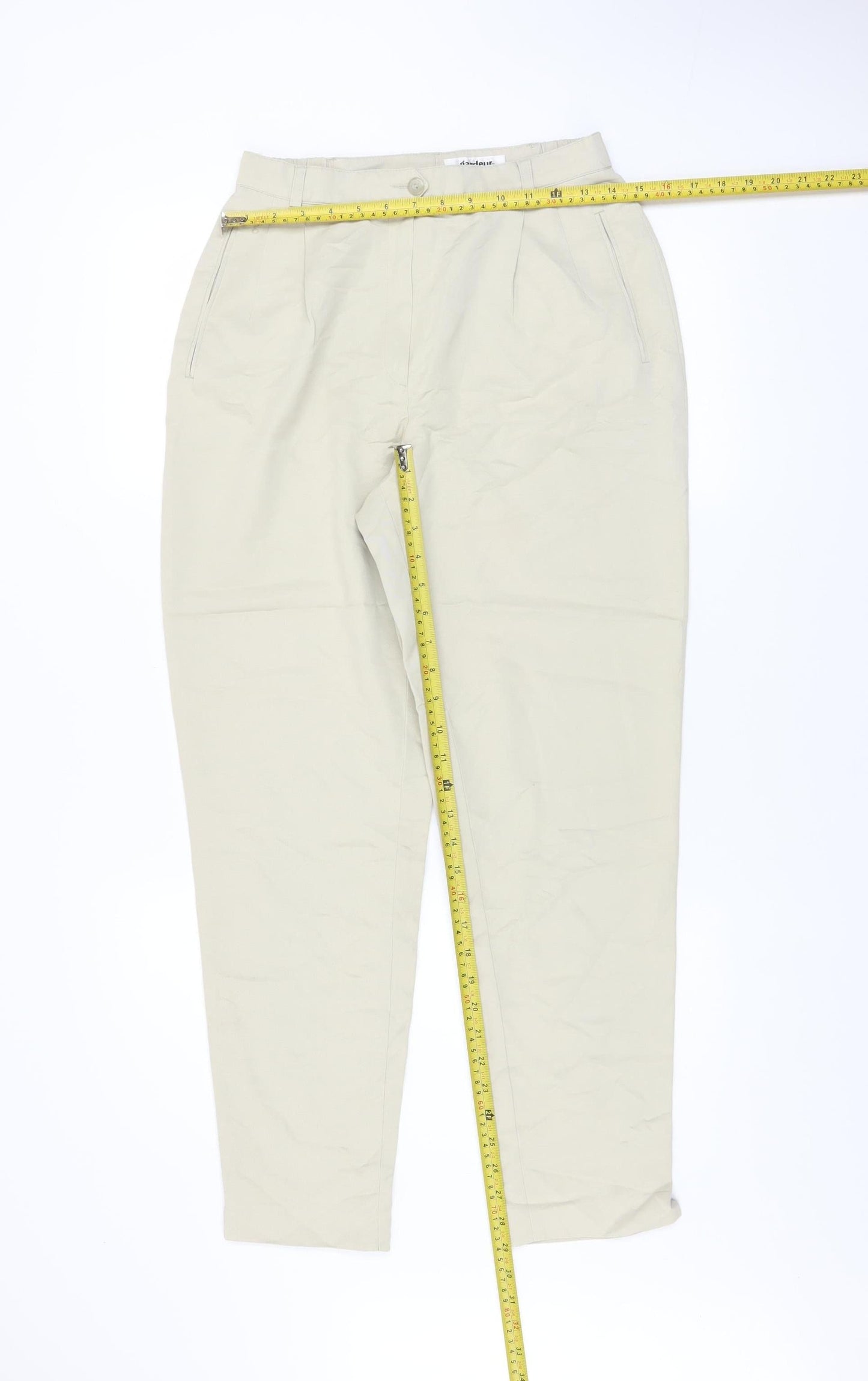 Womens UK Size 12 GARDEUR Regular Fit Chino Beige Trousers
