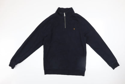 Mens UK Size L Farah Blue Pullover Sweatshirt