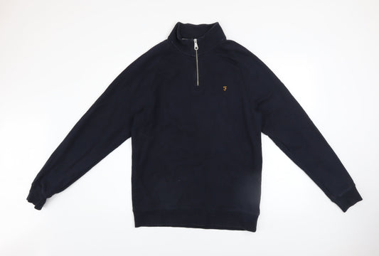 Mens UK Size L Farah Blue Pullover Sweatshirt