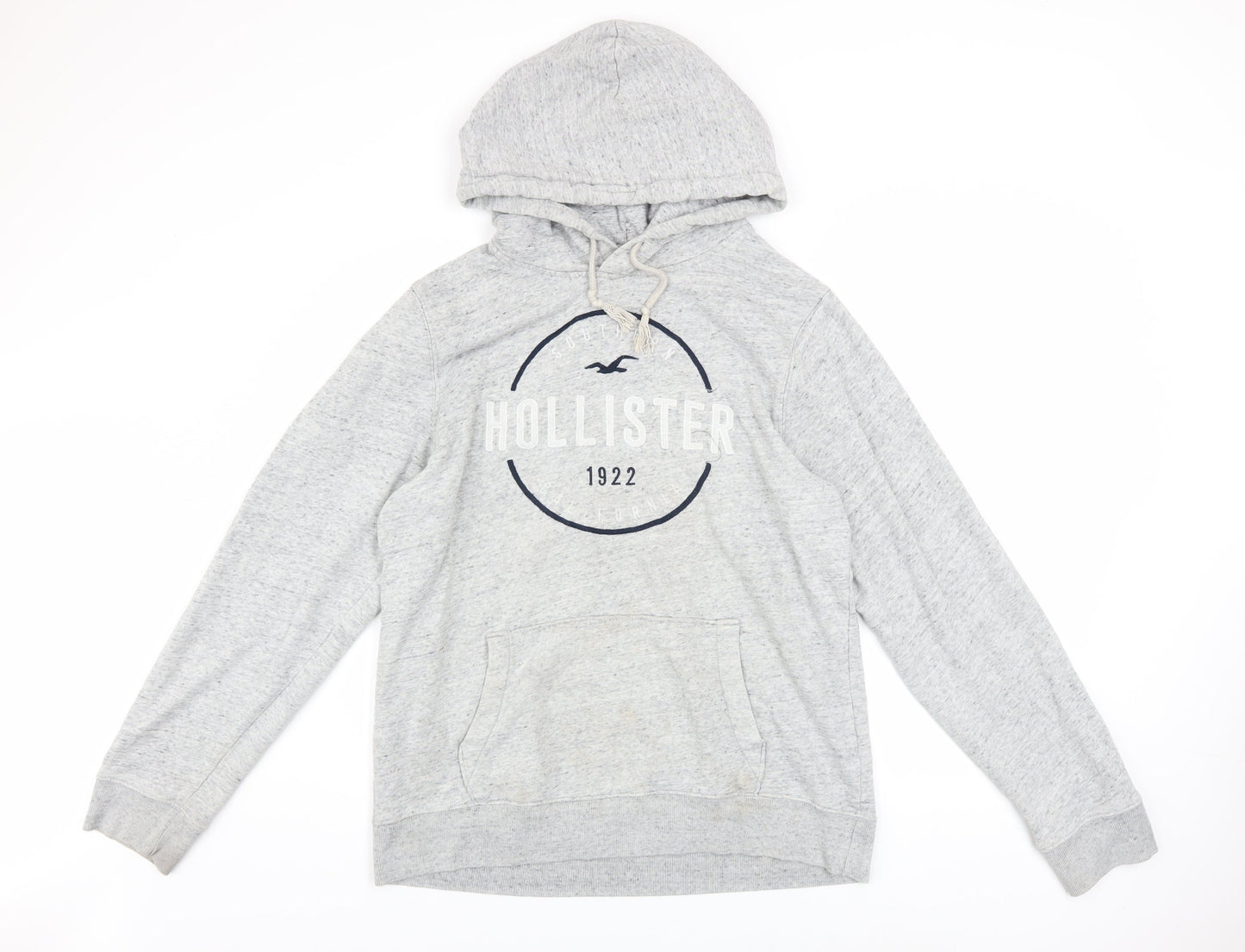 Mens UK Size L Hollister Grey Pullover Hoodie